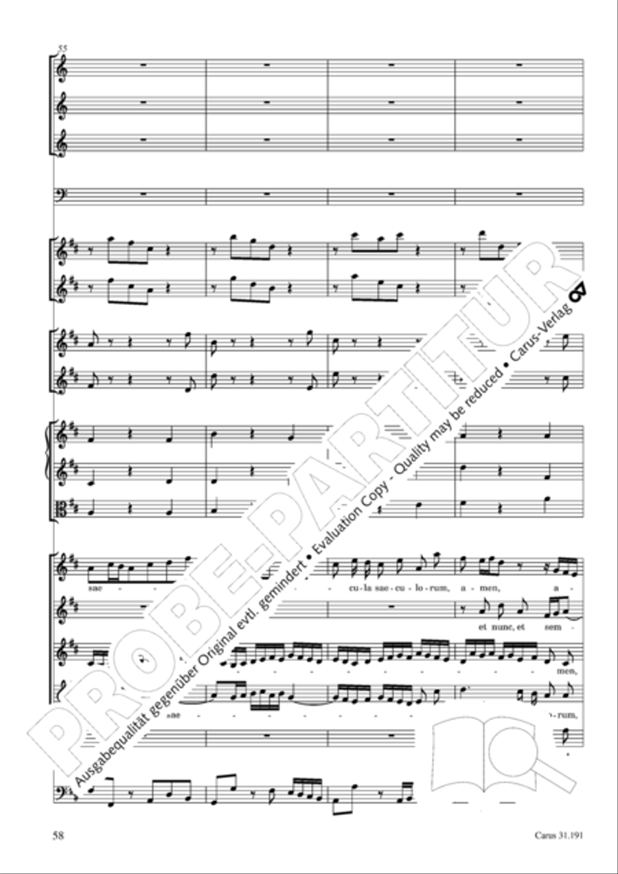 Gloria in excelsis Deo SSATB scores gallery preview page 58