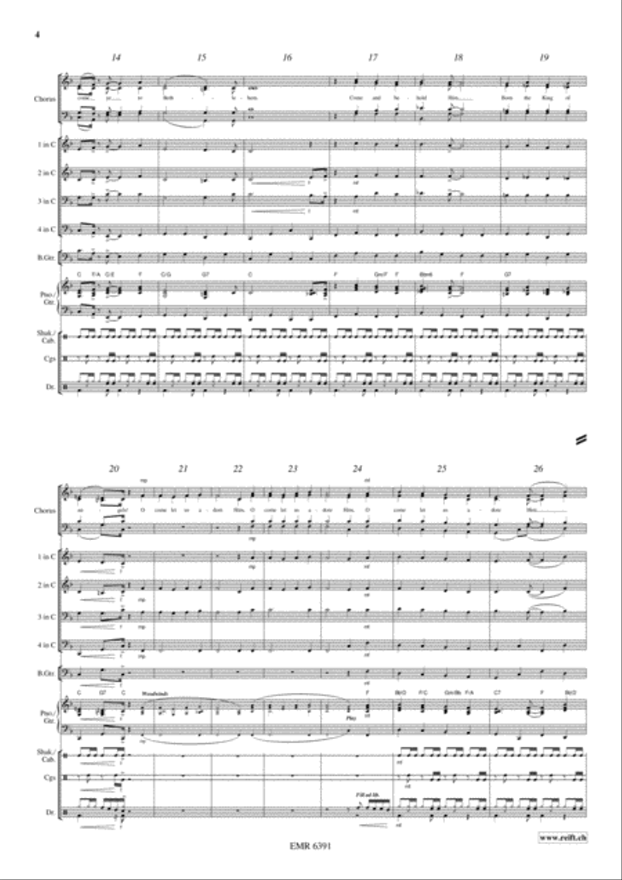 Adeste Fideles Brass Ensemble scores gallery preview page 5