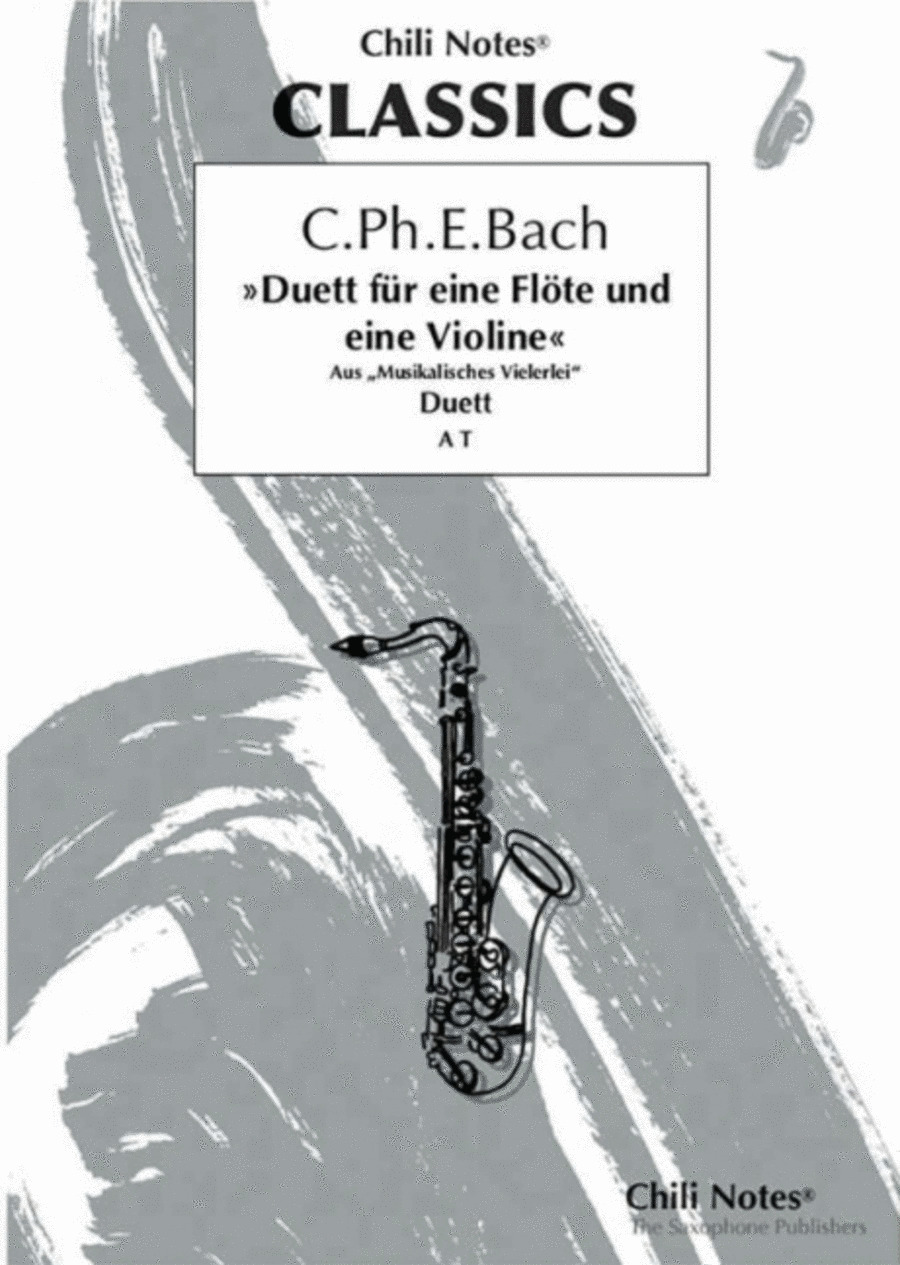 Duett für eine Flöte und eine Violine Saxophone scores gallery preview page 1
