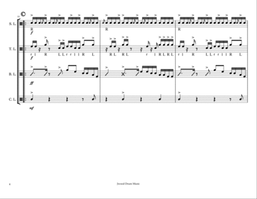 Jelly Bean (Drumline Cadence) Marching Band scores gallery preview page 4