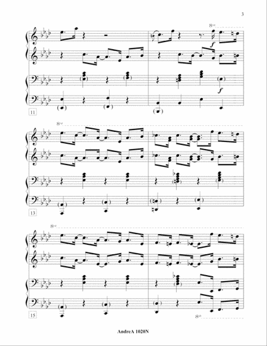 Plain Ol' Rag Duet Piano scores gallery preview page 3