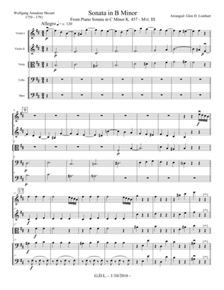 Sonata in B Minor K.457