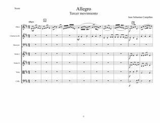 Allegro tercer movimiento obra septeto para maderas y cuerdas