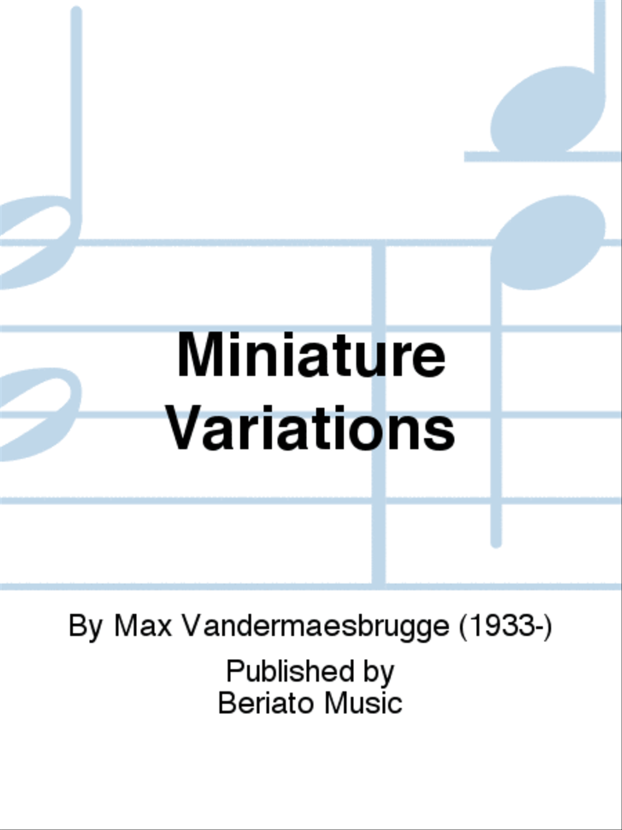 Miniature Variations Classical Guitar scores gallery preview page 1