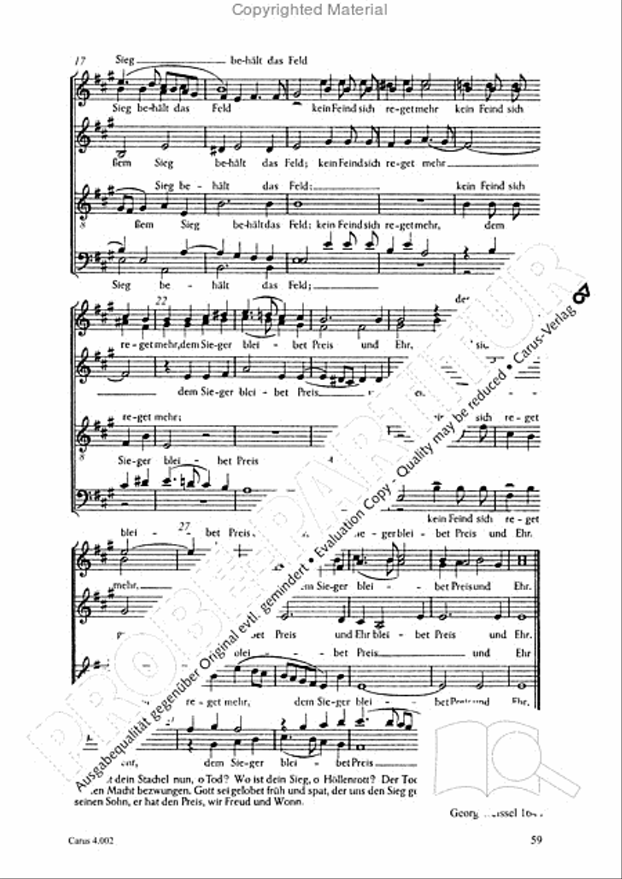 Eccard: 29 Choralbearbeitungen Collection / Songbook scores gallery preview page 60