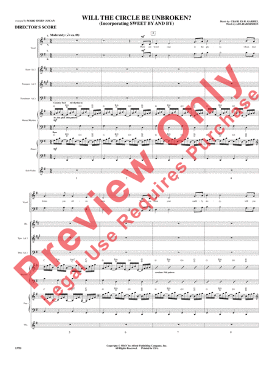 Will the Circle Be Unbroken? Choir scores gallery preview page 2