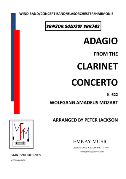 ADAGIO From The CLARINET CONCERTO K622 - Solo Clarinet with Concert Band Accompaniment image number null
