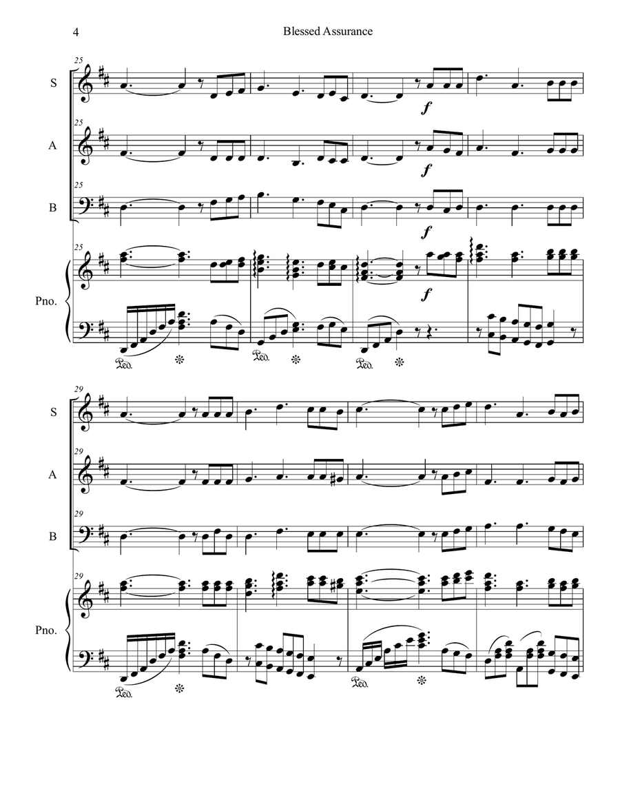 Blessed Assurance 3-Part scores gallery preview page 4
