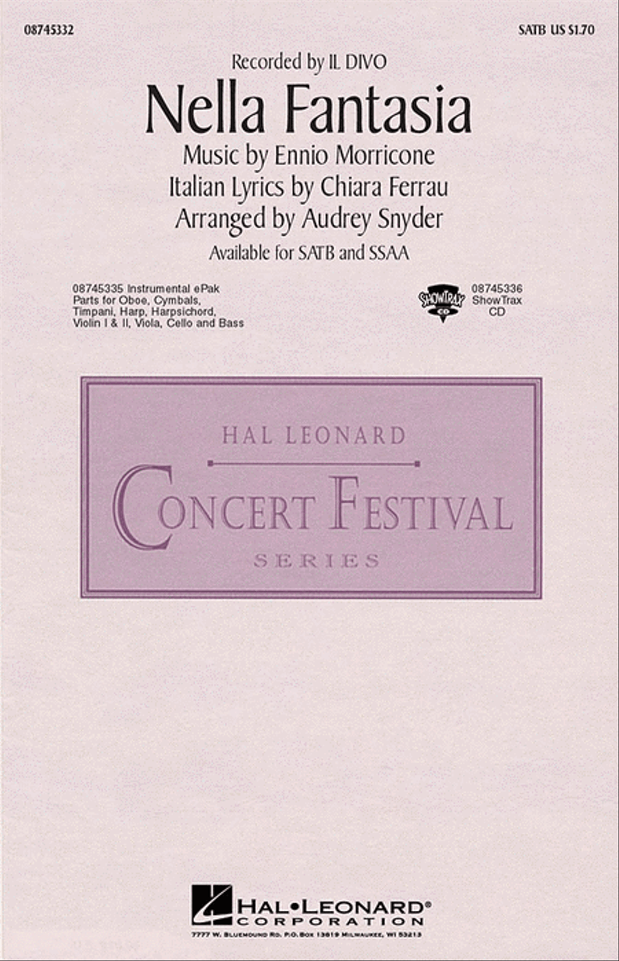 Nella Fantasia (In My Fantasy) Choir scores gallery preview page 1