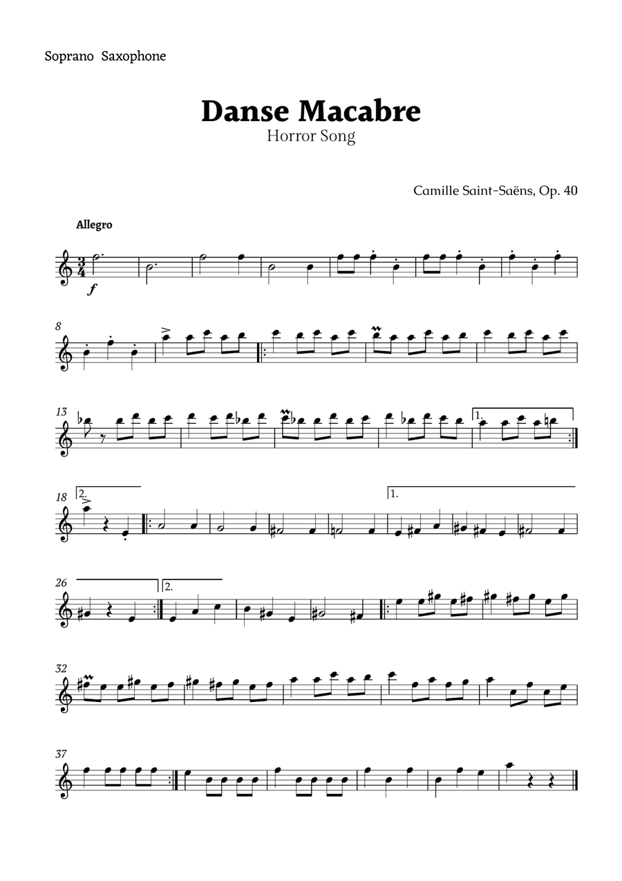 Danse Macabre by Saint-Saëns