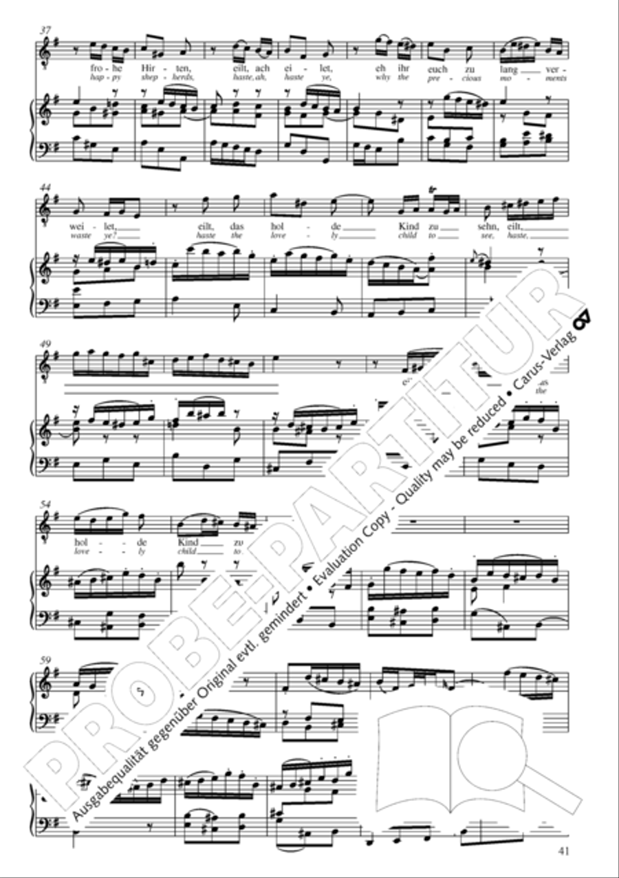 Christmas oratorio (Weihnachtsoratorium, Teile I-III) 4-Part scores gallery preview page 46