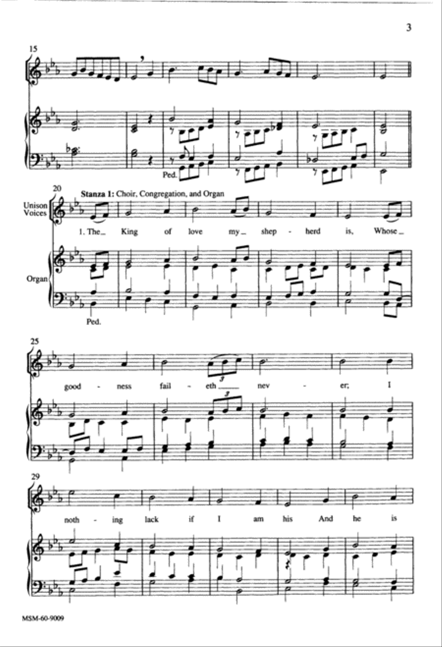 The King of Love My Shepherd Is 4-Part scores gallery preview page 3