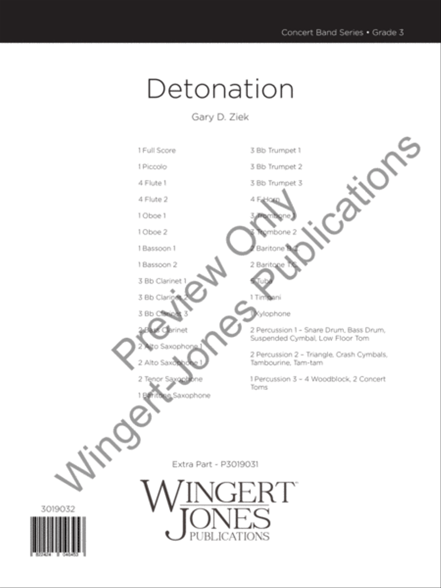 Detonation (Score) Concert Band scores gallery preview page 2