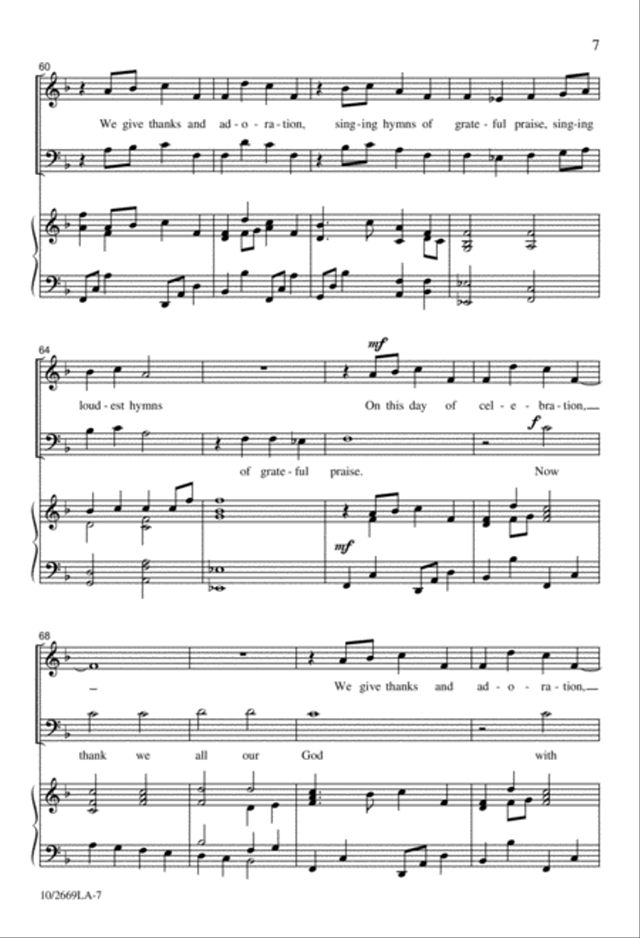 On This Day of Celebration 4-Part scores gallery preview page 6