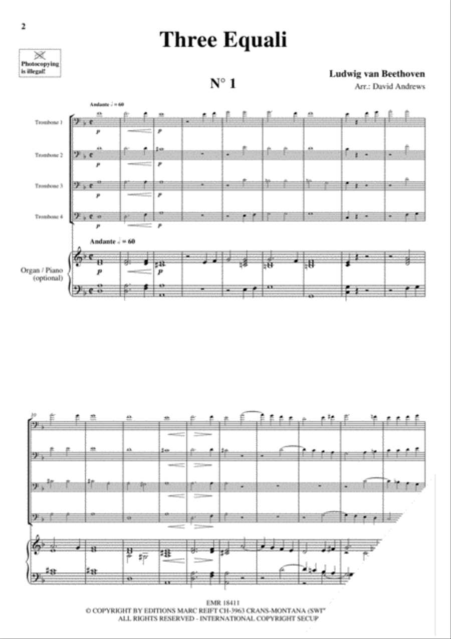 Three Equali Trombone Quartet scores gallery preview page 3