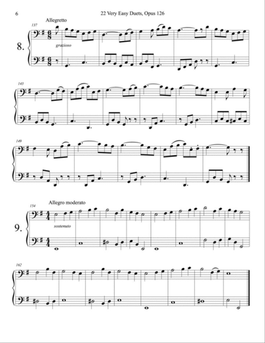 Sebastian Lee 22 Easy Duets Op. 126 for Two Cellos String Duet scores gallery preview page 6