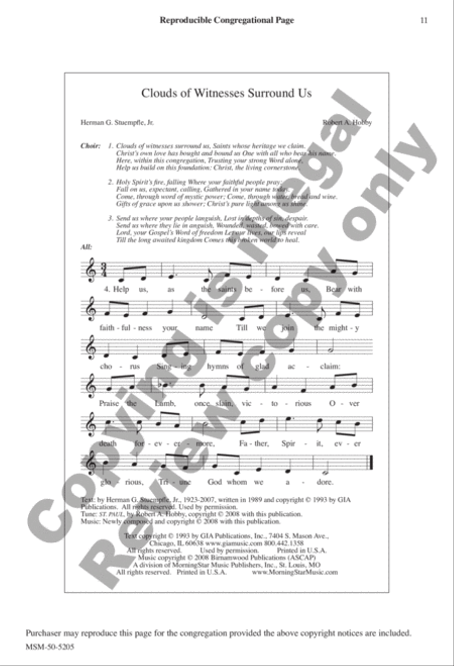 Clouds of Witnesses Surround Us 4-Part scores gallery preview page 11