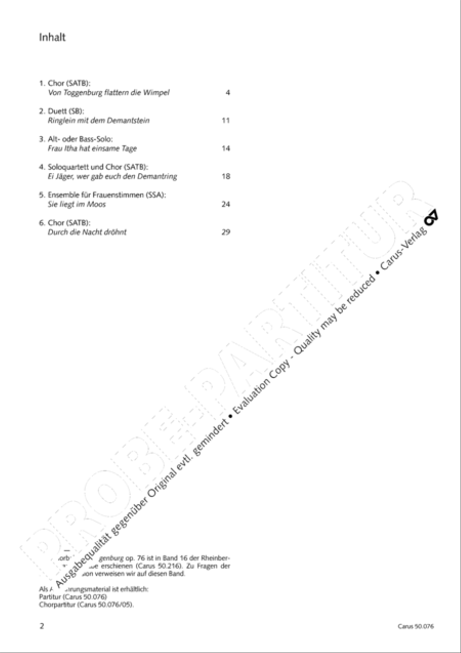 Toggenburg Toggenburg SSATB scores gallery preview page 5