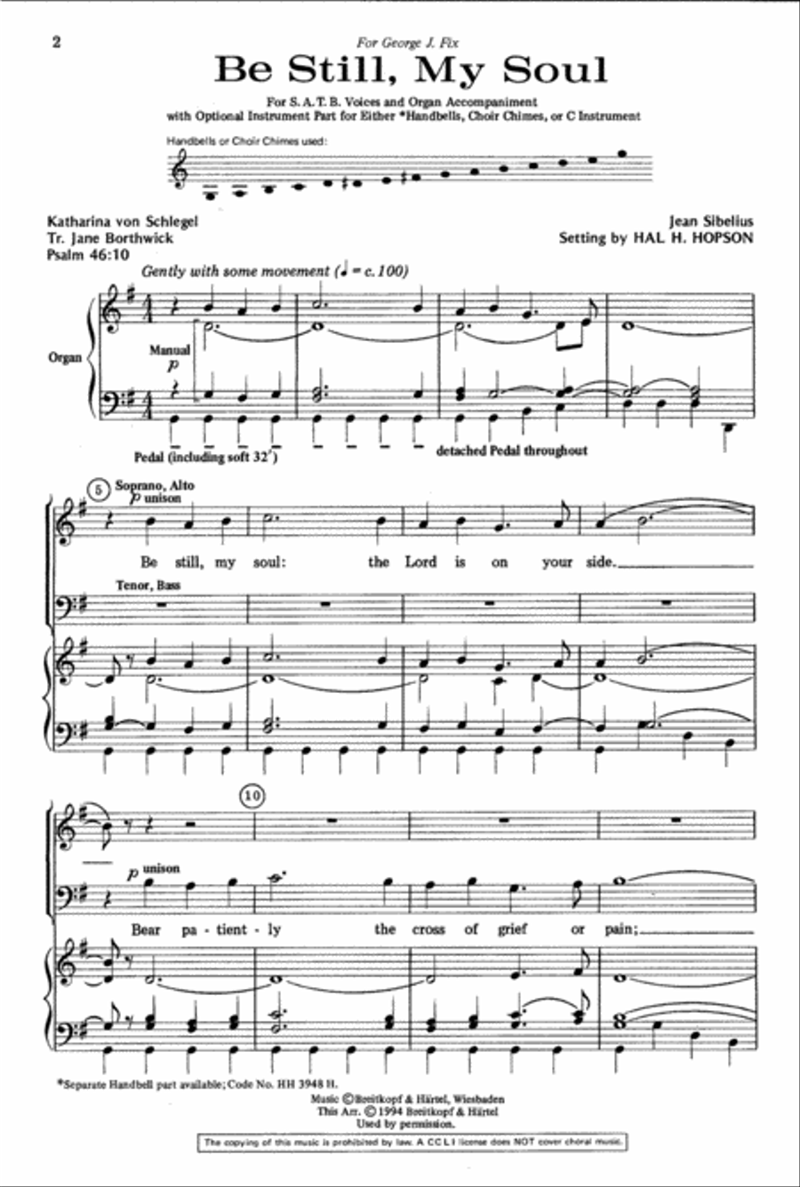 Be Still, My Soul Be Still, My Soul 4-Part scores gallery preview page 2