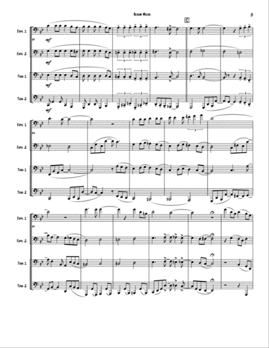 Besame Mucho (Kiss Me Much) Brass Ensemble scores gallery preview page 3