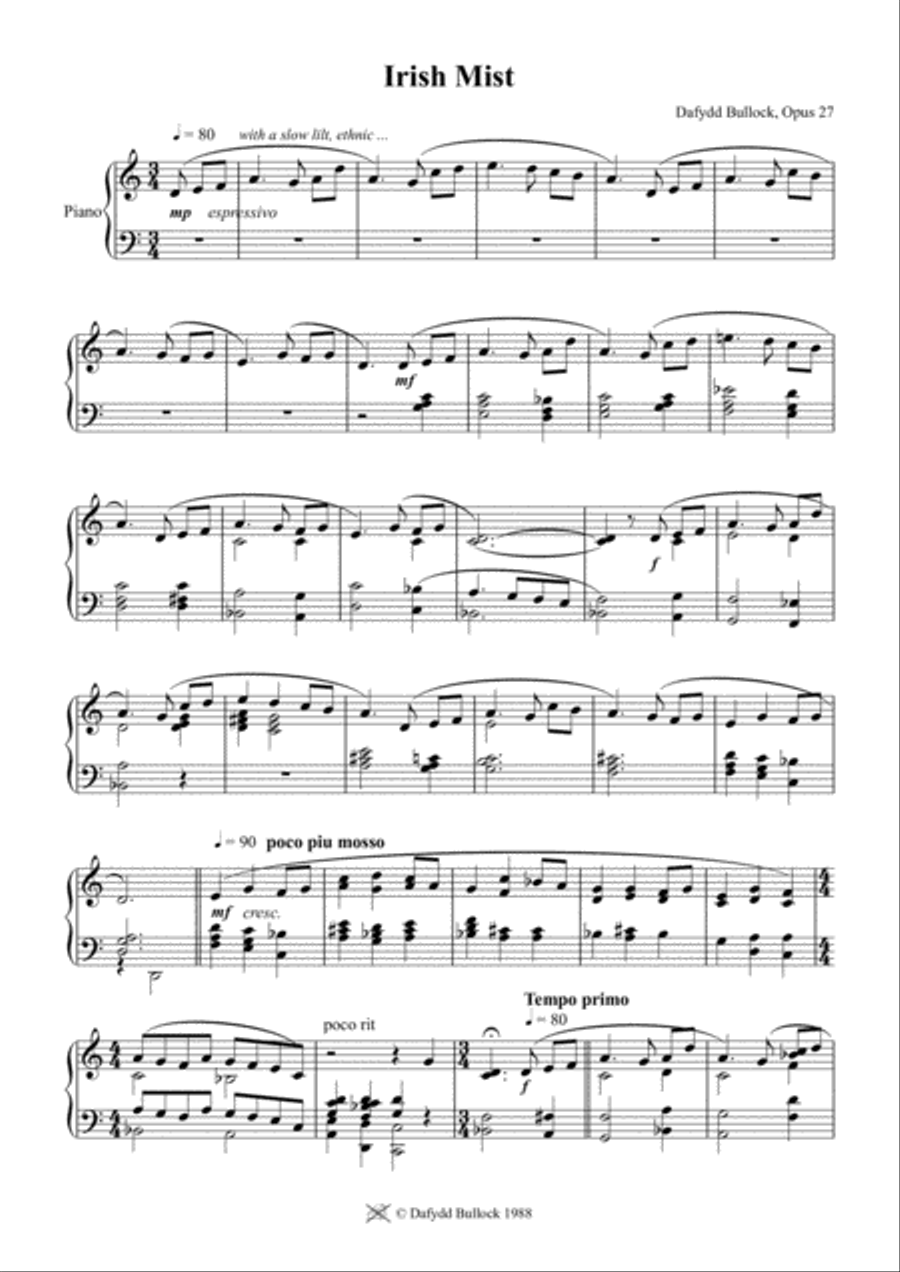 Irish Mist Piano Solo scores gallery preview page 2