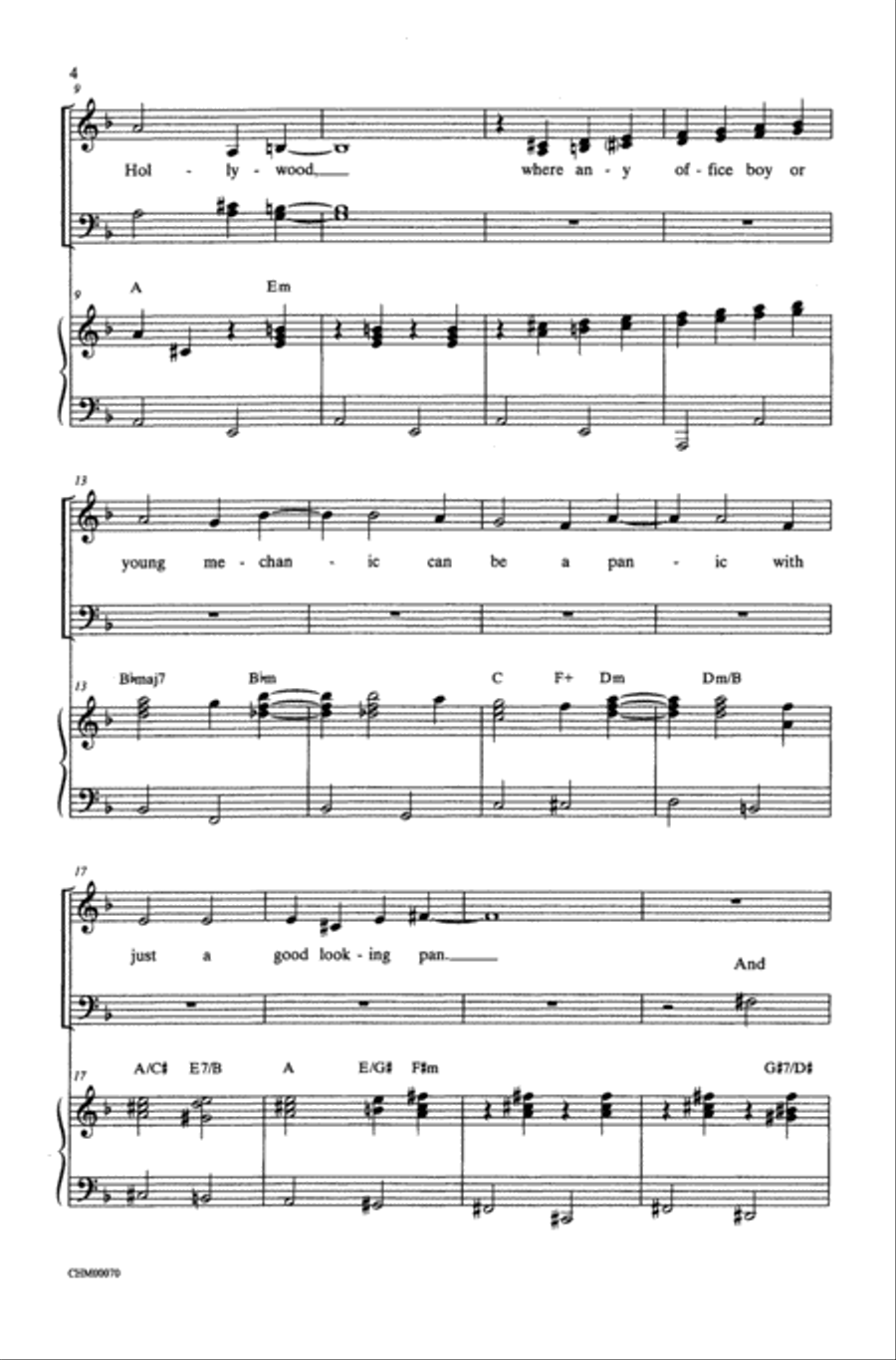 Hooray For Hollywood - SATB 4-Part scores gallery preview page 3