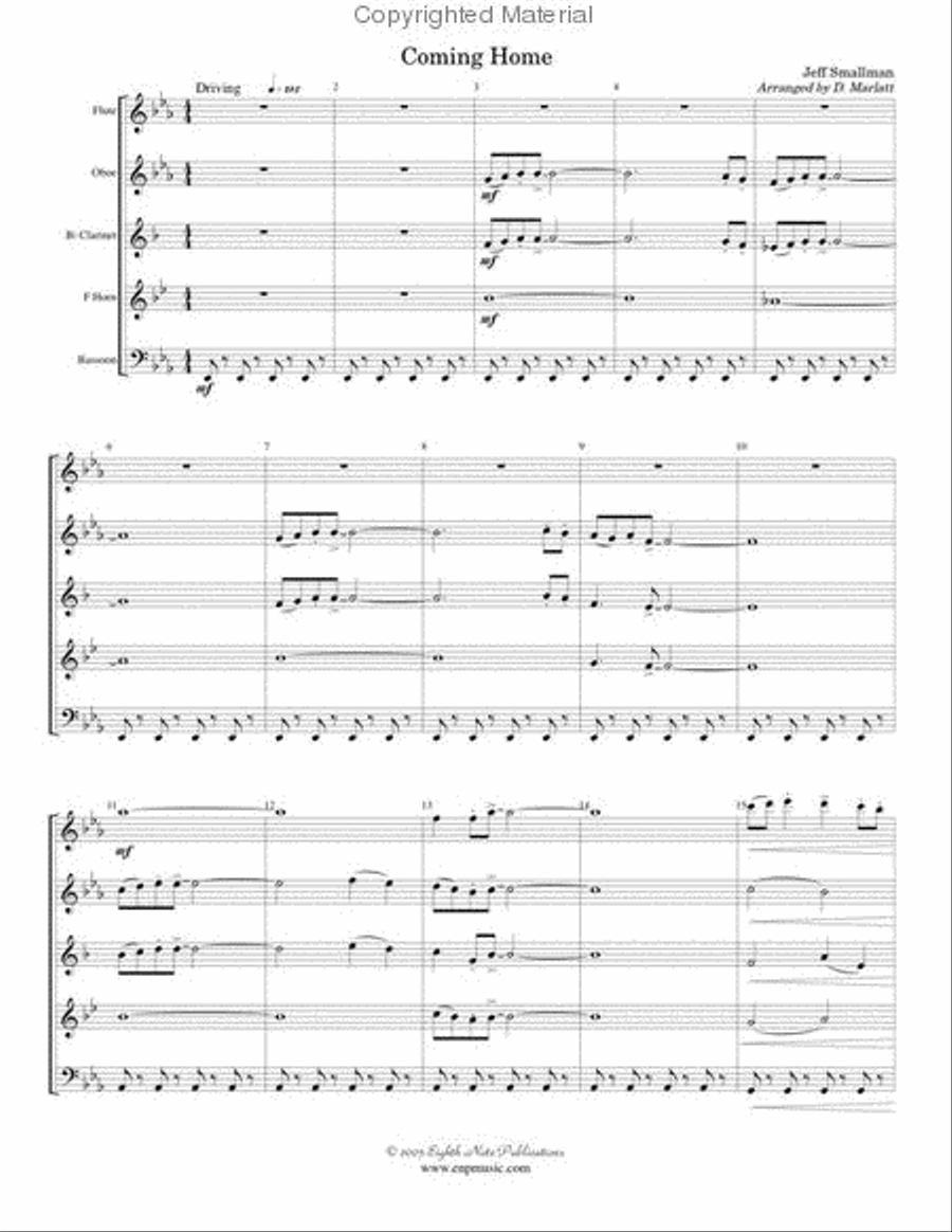 Coming Home Woodwind Quintet scores gallery preview page 2