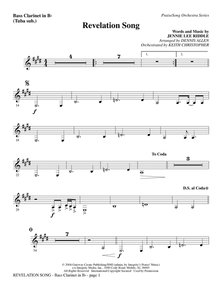 Revelation Song - Bass Clarinet (sub. Tuba)