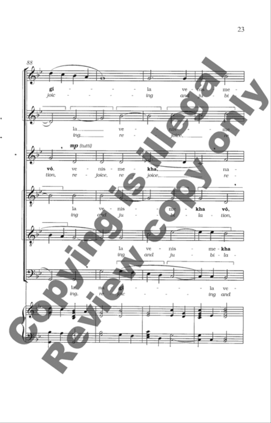 Odekha (Thank you, Lord) SSATBB scores gallery preview page 40