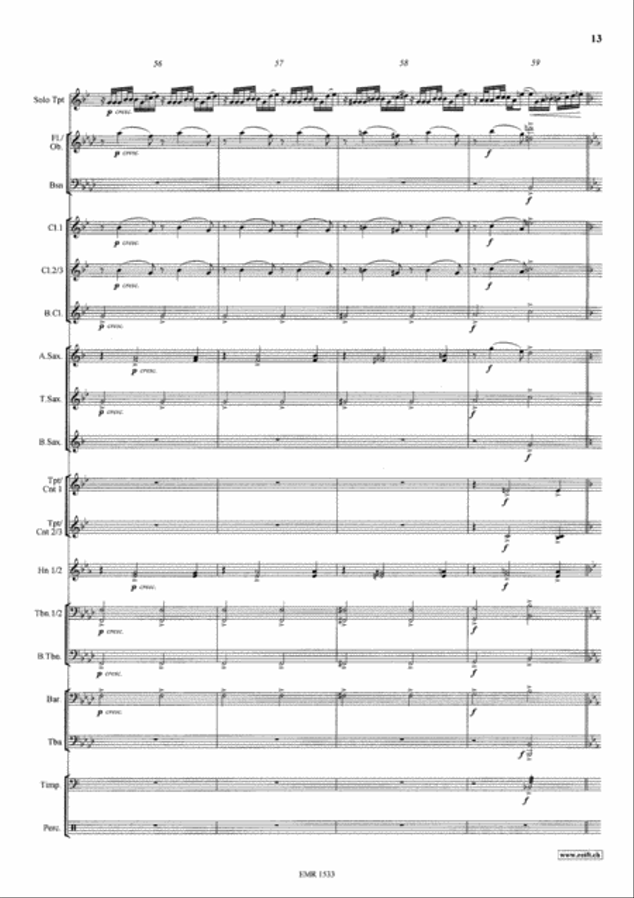 Konzertstuck No. 2 Concert Band scores gallery preview page 14