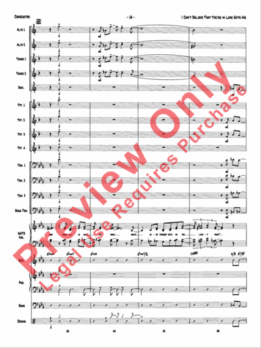 I Can't Believe That You're in Love with Me (score only) Jazz Ensemble scores gallery preview page 19
