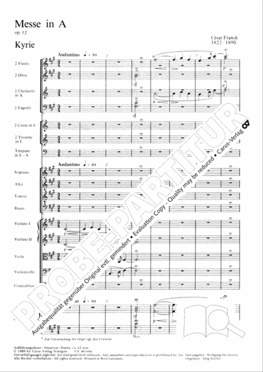 Mass in A Major (2 versions) STB scores gallery preview page 12