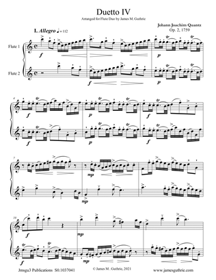 Quantz: Duetto Op. 2 No. 4 for Flute Duo