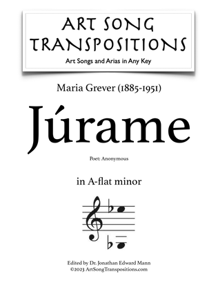 GREVER: Júrame (transposed to A-flat minor)