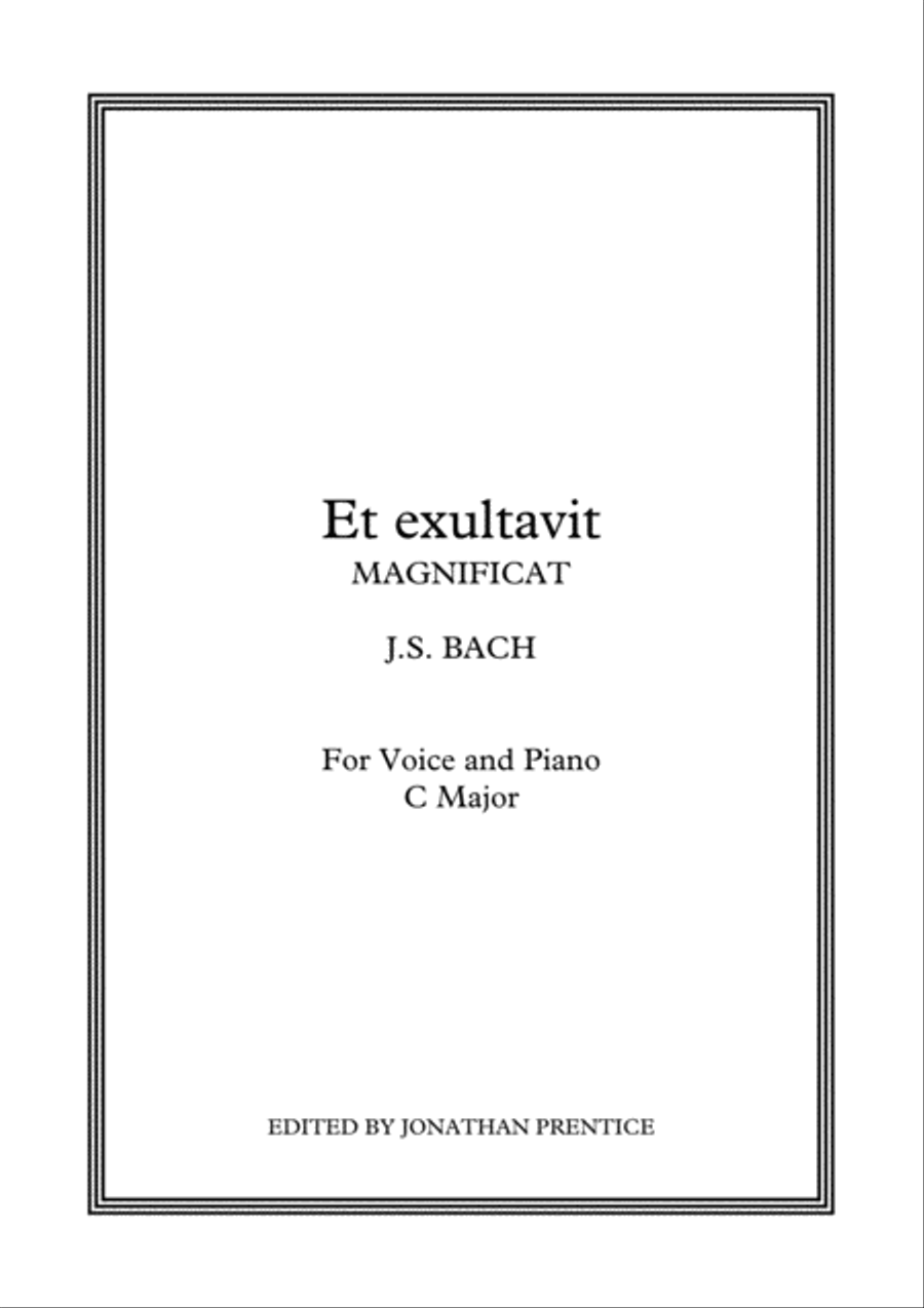 Et exultavit spiritus meus - Magnificat (C Major) Voice scores gallery preview page 1