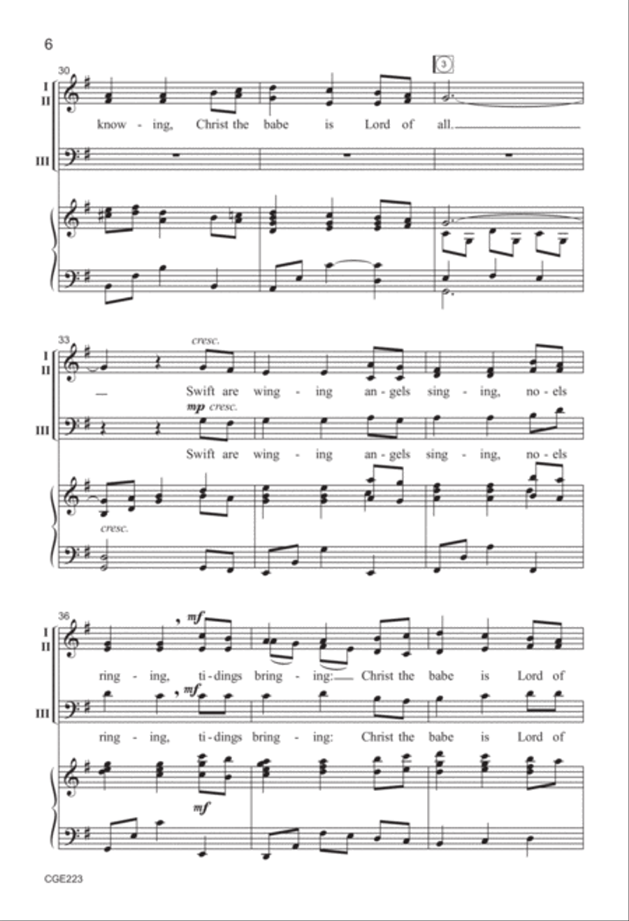 Lullay, Infant Holy (Three-part Mixed) 3-Part scores gallery preview page 5