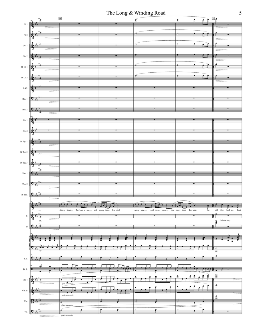 The Long And Winding Road Full Orchestra scores gallery preview page 5
