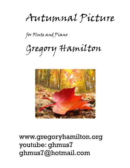 Autumnal Picture for Flute and Piano by Gregory Hamilton image number null