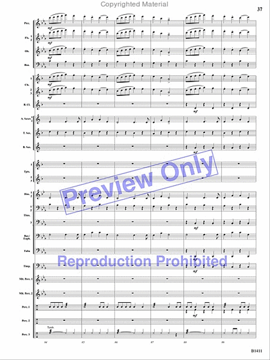 Pirates! Pirates! Concert Band scores gallery preview page 36