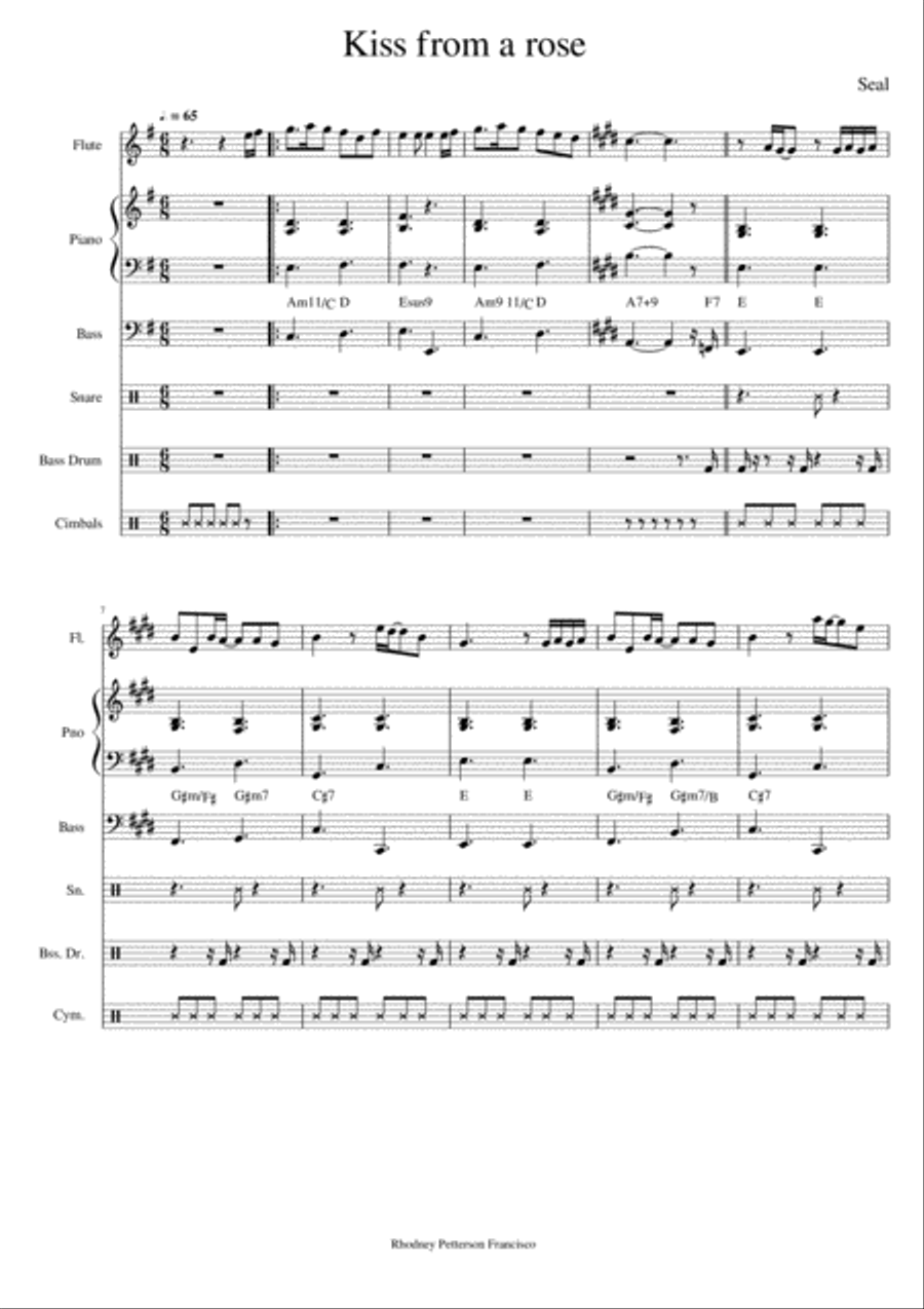 Kiss From A Rose Kiss From A Rose Small Ensemble scores gallery preview page 1