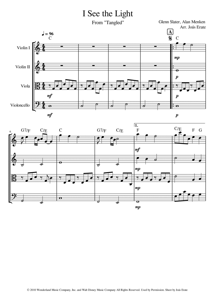 You'VE Got A Friend In Me String Quartet scores gallery preview page 1