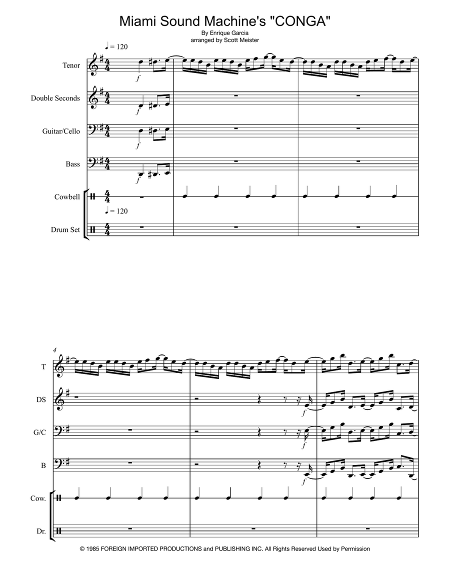 Conga Percussion Ensemble scores gallery preview page 1
