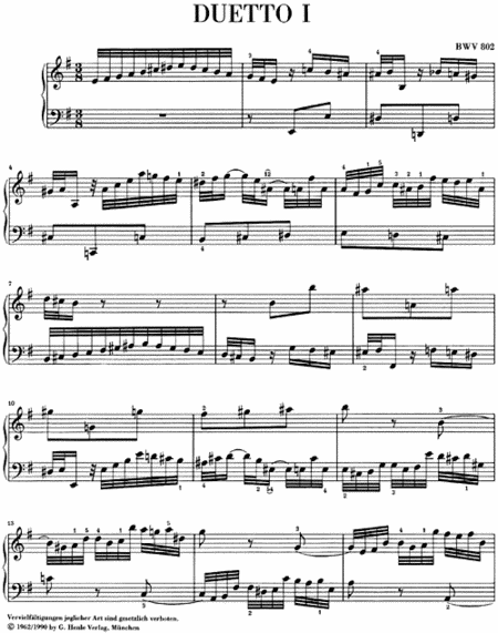 4 Duets BWV 802-805