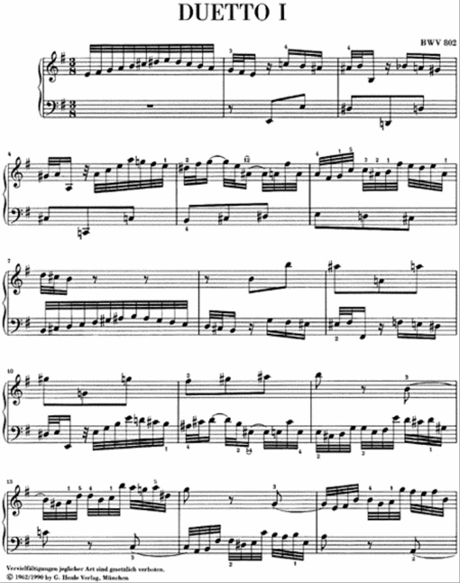 4 Duets BWV 802-805 4 Duets BWV 802-805 Piano Solo scores gallery preview page 2