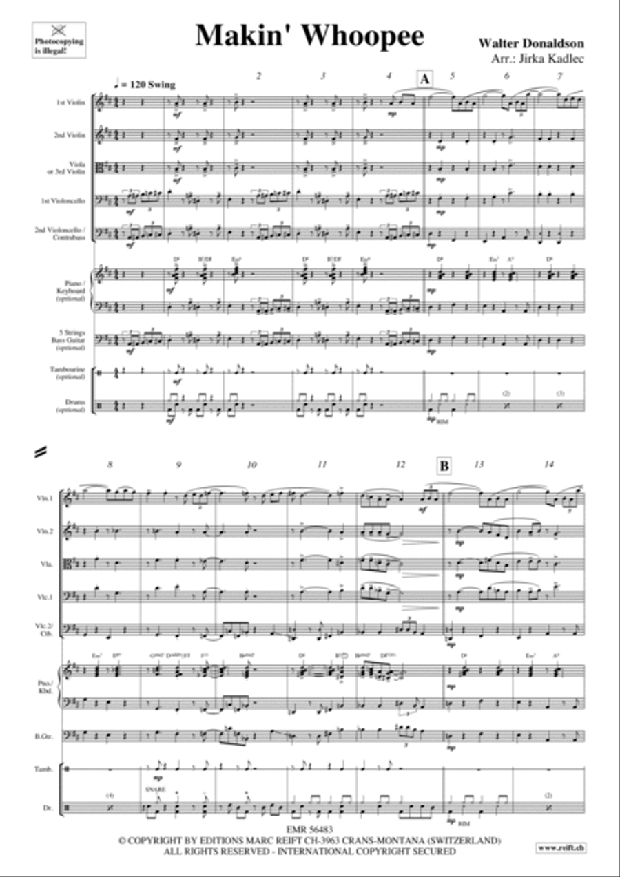 Makin' Whoopee String Quintet scores gallery preview page 3