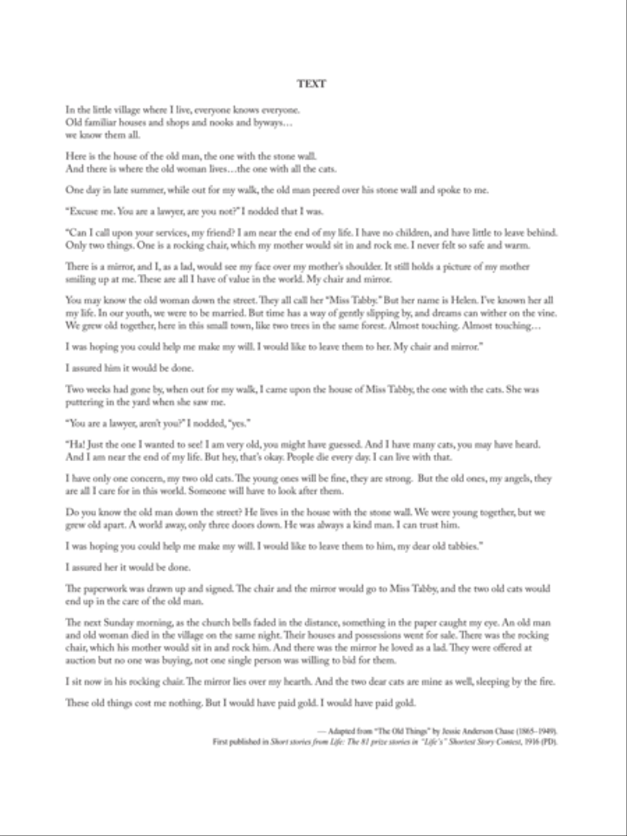 The Old Things The Old Things High Voice scores gallery preview page 4