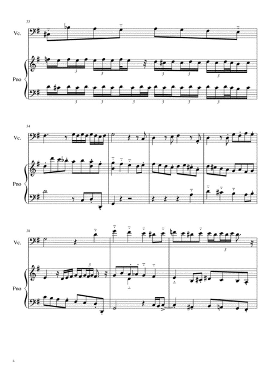 Cello Sonata in Em Cello Sonata in Em Piano scores gallery preview page 4