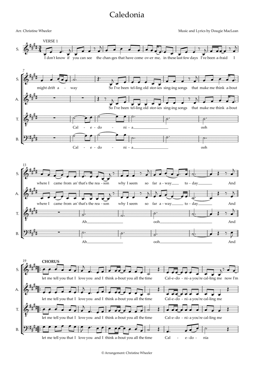 Caledonia Caledonia 4-Part scores gallery preview page 1