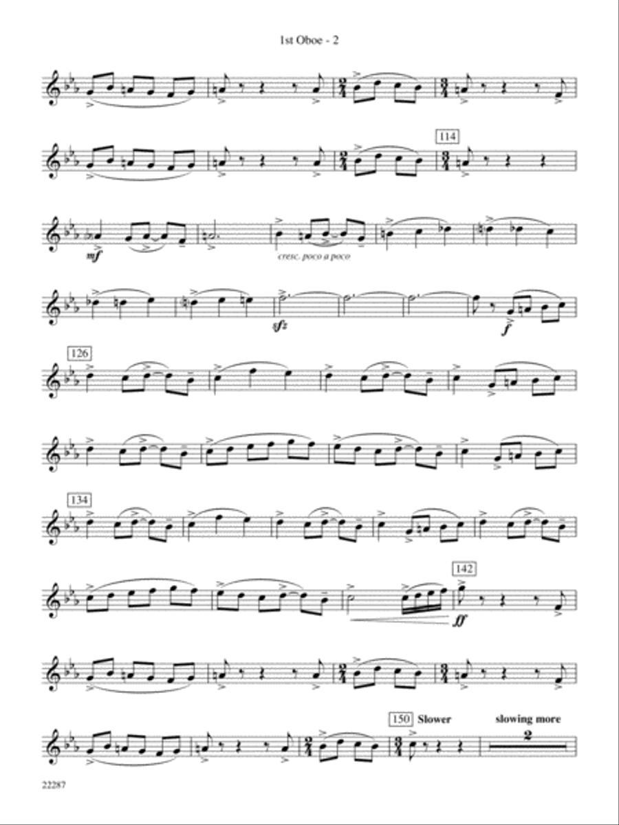 Primordial Overture: Oboe Concert Band scores gallery preview page 2