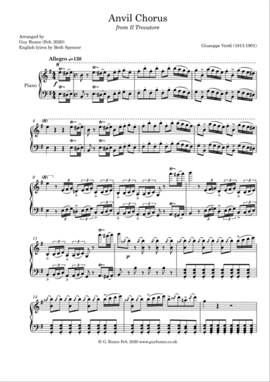 The Anvil Chorus 4-Part scores gallery preview page 3